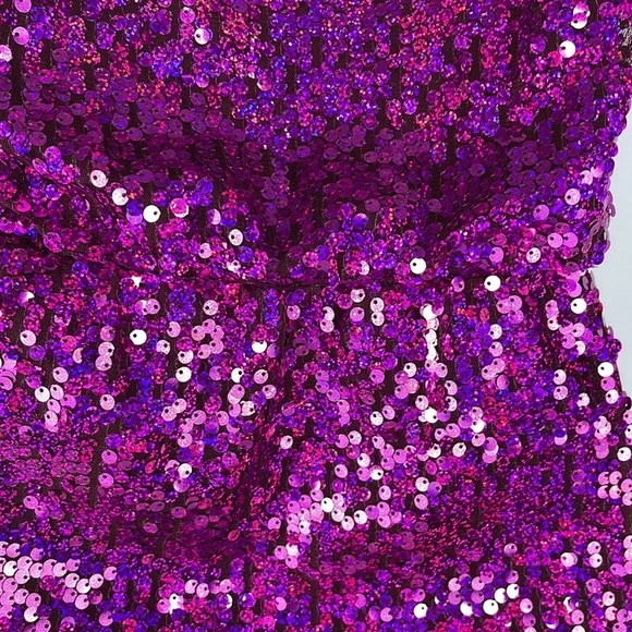 Fuchsia Purple Sequin Dress - Picture 5 of 5